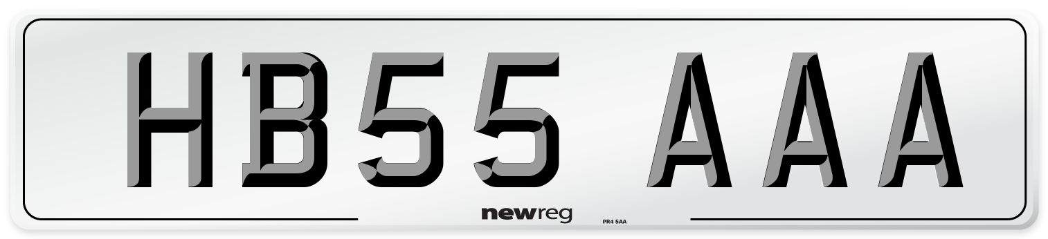 HB55 AAA Number Plate from New Reg
